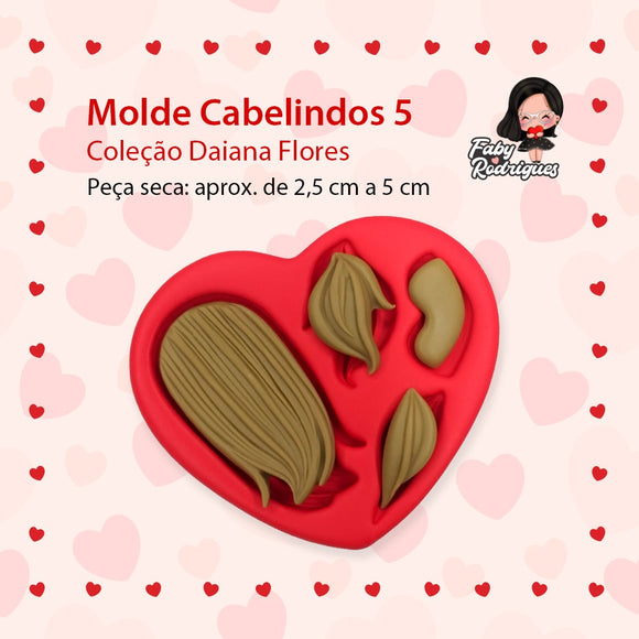 235 - Silicone Mold Cabelindos 5 - Hair 5 - Faby Rodrigues