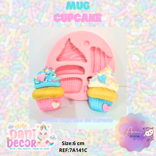 Silicone Mold Cupcake de Caneca  - Mug Cupcake - Collection Dani Décor