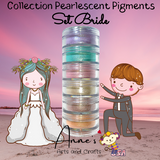 Set Bride -  Pearlescent Pigments Mineral Powders for Polymer Clay Art Jewelry and Mixed Media Color