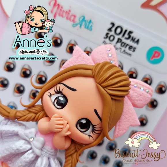 2015NA - 3D Stickers Resin  - Eyes, Ojos, Olhos Resinados