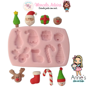 207 - Silicone Mold Sonho de Natal - Christmas Dream - Marcela Arteira Collection