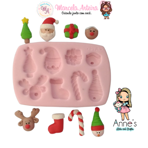 207 - Silicone Mold Sonho de Natal - Christmas Dream - Marcela Arteira Collection