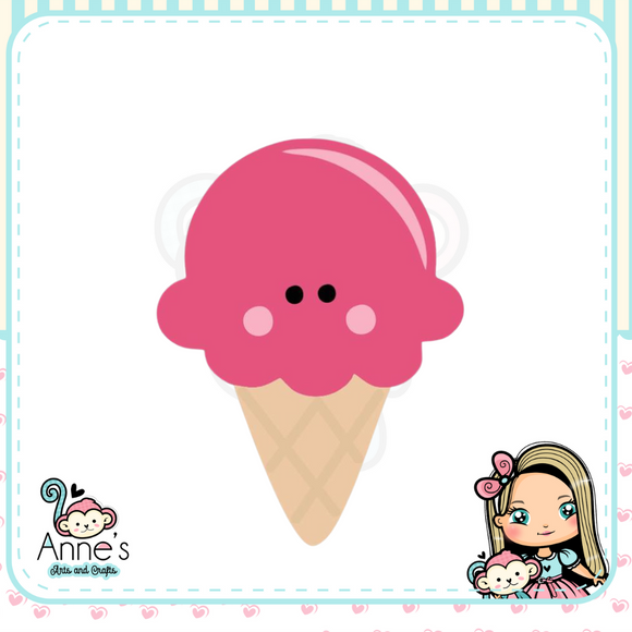 Embossed and Cutout Clay Cutter - Ice Cream