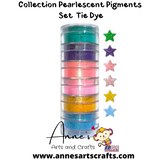 Set Tie Dye - Pearlescent Pigments Mineral Powders for Polymer Clay Art Jewelry and Mixed Media Color
