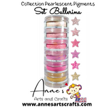 Set Ballerina - Pearlescent  Pigments Mineral Powders for Polymer Clay Art Jewelry and Mixed Media Color
