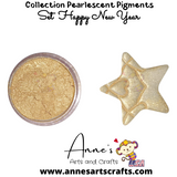 Set Happy New Year - Pearlescent Pigments Mineral Powders for Polymer Clay Art Jewelry and Mixed Media Color