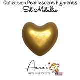 Set Pearl Metallic - Pearlescent Pigments Mineral Powders for Polymer Clay Art Jewelry and Mixed Media Color