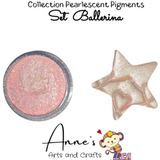 Set Ballerina - Pearlescent  Pigments Mineral Powders for Polymer Clay Art Jewelry and Mixed Media Color
