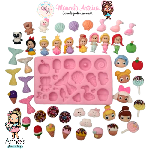 445 - Silicone Mold Fabrica de Apliques - Applique Factory - Marcela Arteira Collection
