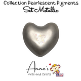 Set Pearl Metallic - Pearlescent Pigments Mineral Powders for Polymer Clay Art Jewelry and Mixed Media Color
