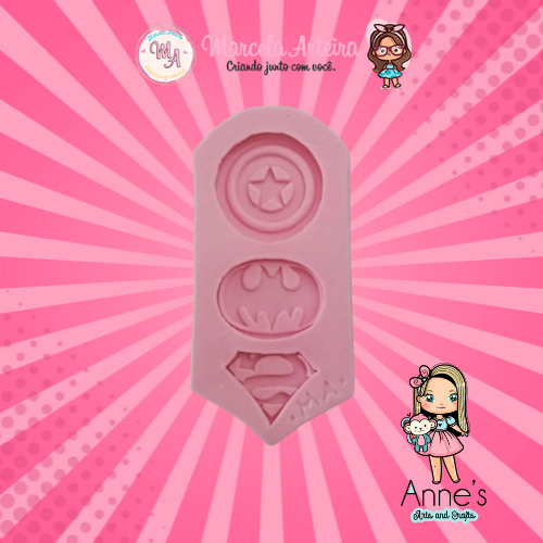 570 - Silicone Mold Escudos de Herois - Heroes' Shields - Marcela Arteira Collection