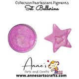 Set Ballerina - Pearlescent  Pigments Mineral Powders for Polymer Clay Art Jewelry and Mixed Media Color