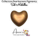 Set Pearl Metallic - Pearlescent Pigments Mineral Powders for Polymer Clay Art Jewelry and Mixed Media Color