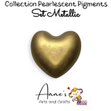 Set Pearl Metallic - Pearlescent Pigments Mineral Powders for Polymer Clay Art Jewelry and Mixed Media Color