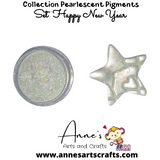 Set Happy New Year - Pearlescent Pigments Mineral Powders for Polymer Clay Art Jewelry and Mixed Media Color