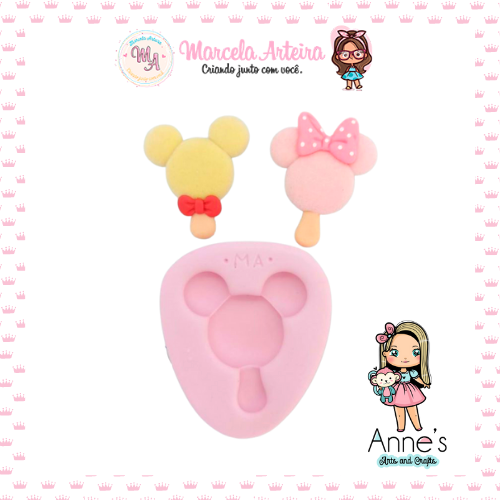 702 - Silicone Mold Picole Ratinho - Popsicle - Marcela Arteira Collection