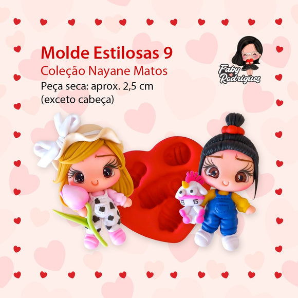 313 - Silicone Mold Estilosas 9 - Stylish 9 - Faby Rodrigues