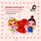 313 - Silicone Mold Estilosas 9 - Stylish 9 - Faby Rodrigues
