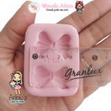 762 - Silicone Mold Lacos Cute 2 - Cute Bows 2 - Marcela Arteira Collection