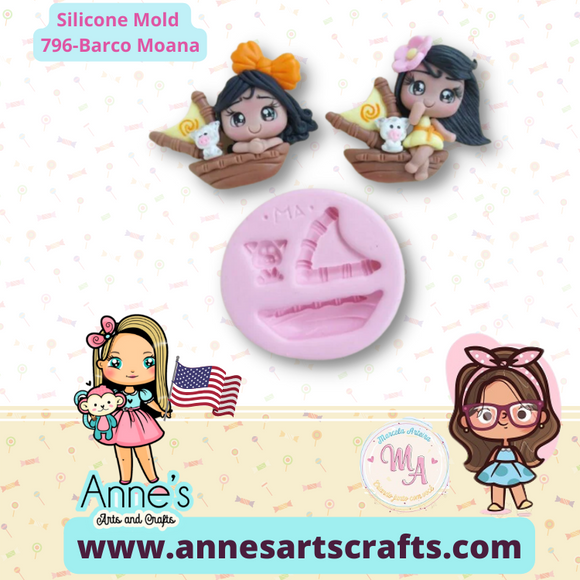 796 - Silicone Mold - Barco Princesa N.1 - Boat Princess N.1  - Marcela Arteira Collection
