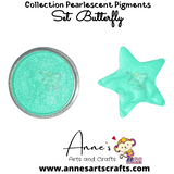 Set Butterfly -  Pearlescent Pigments Mineral Powders for Polymer Clay Art Jewelry and Mixed Media Color