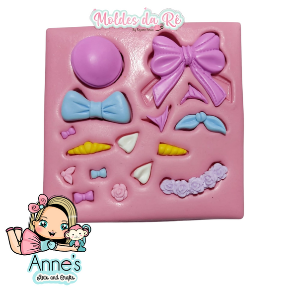 Silicone Mold Accessories Surprise Doll - Moldes da Rê Collection
