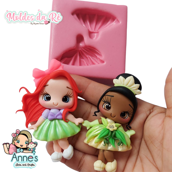 Silicone Mold Princess Party 3 - Moldes da Rê Collection