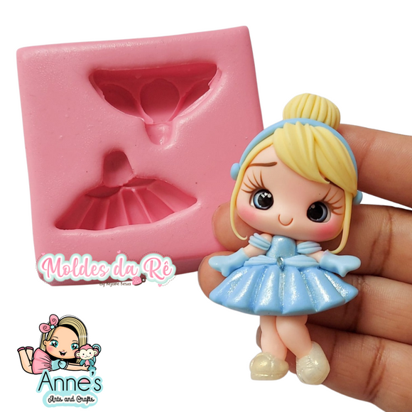 Silicone Mold Princess Party 4 - Moldes da Rê Collection