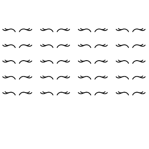 Eye Lashes 3D Stickers Resin 70PP