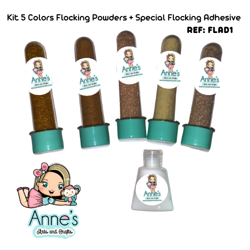 Set Color Velvet  Flocking Powder + Special Flocking Adhesive -  FLAD1