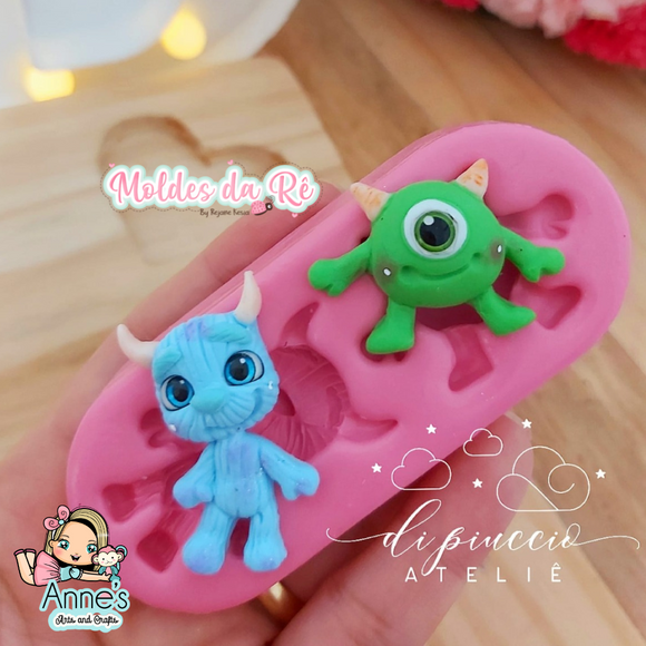 Silicone Mold Little Sullivan and Mike - Moldes da Rê Collection