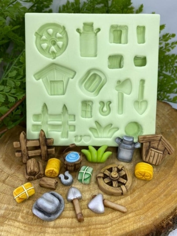 Silicone Mold Little Farm - Fazendinha - Collection Vanessa de Col