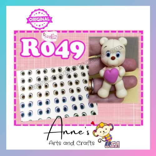 Eyes 3D Stickers Resin  - Ojos, Olhos Resinados -R049 PP - Stylier