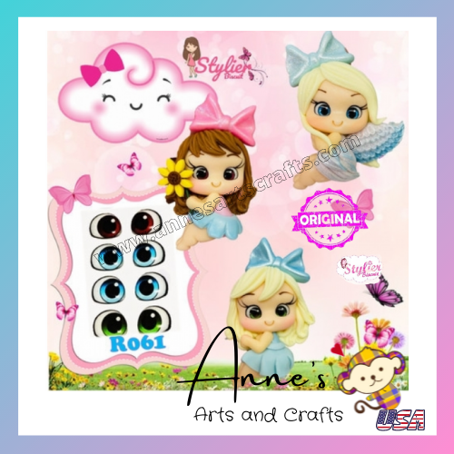 Eyes 3D Stickers Resin  - Ojos, Olhos Resinados -R061 Mini - Stylier