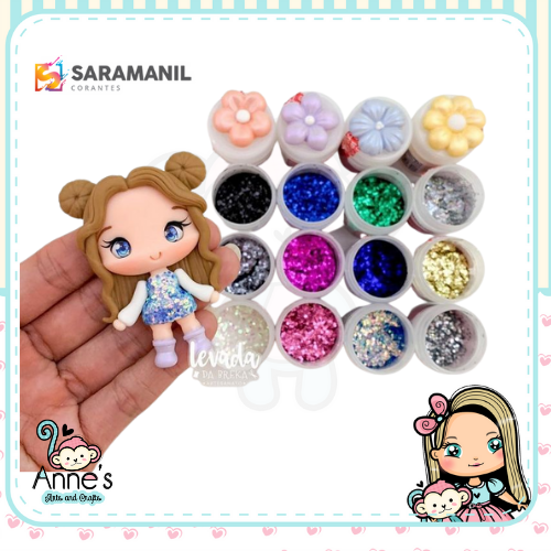 Glitter Flakes  -  Collection Saramanil Corantes