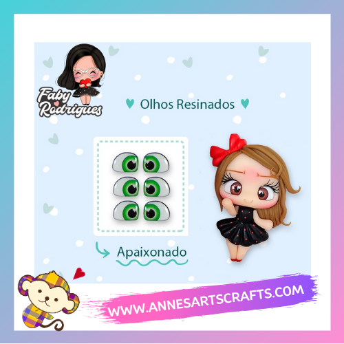 Eyes 3D Stickers Resin  - Ojos, Olhos Resinados - Apaixonado