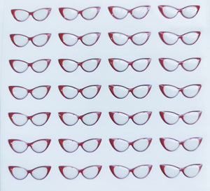 Eyeglasses 3D Stickers - Cat-Eye - 523