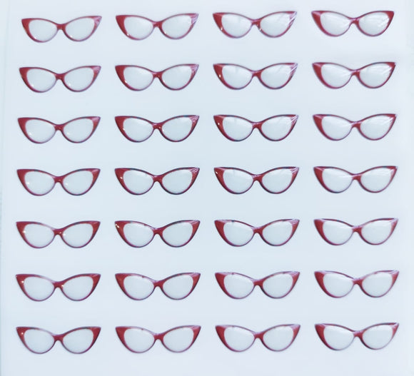 Eyeglasses 3D Stickers - Cat-Eye - 523