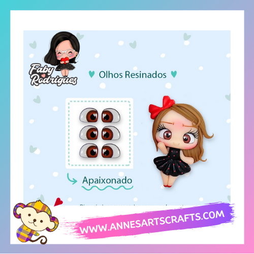 Eyes 3D Stickers Resin  - Ojos, Olhos Resinados - Apaixonado