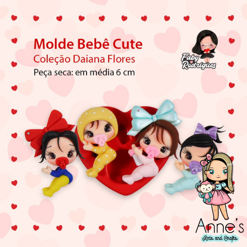 149 - Silicone Mold Bebe Cute - Cute Baby - Faby Rodrigues