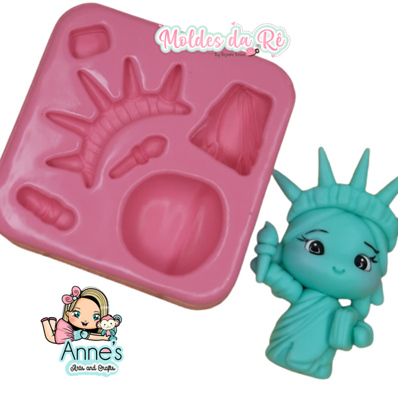 Silicone Mold Statue of Liberty - Moldes da Rê Collection