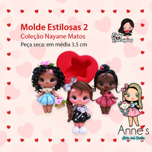 204 - Silicone Mold Estilosas 2 - Stylish 2 - Faby Rodrigues