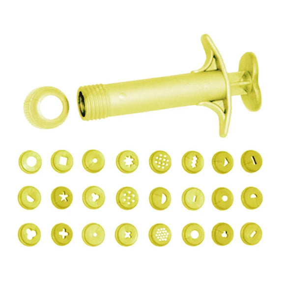 Clay Extruder Gun with 24 Discs Sugar Paste Extruder Cake Decor Tools