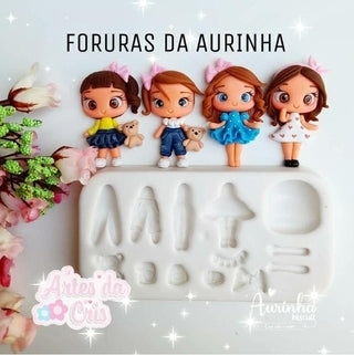 Silicone Mold Fofuras da Aurinha  -  Cuteness by Aurinha  - Artes da Cris Collection
