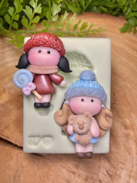 Silicone Mold Girl  - Menina Inverno - Collection Vanessa de Col