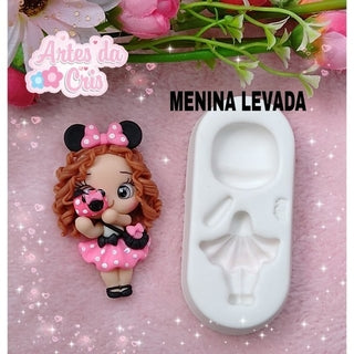 Silicone Molde Menina Levada - Girl  - Artes da Cris Collection