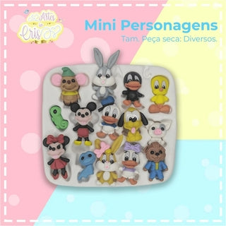 Silicone Mold Mini Personagens - Mini Characters - Artes da Cris Collection