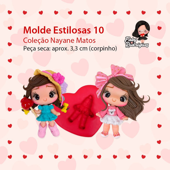 384 - Silicone Mold Estilosa 10 - Stylish 10