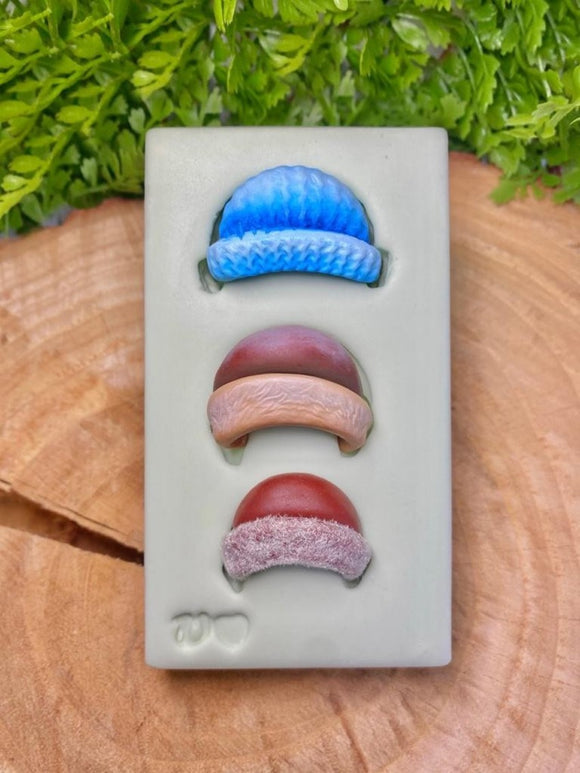 Silicone Mold Winter Hats 2  - Toquinhas 2    - Collection Vanessa de Col