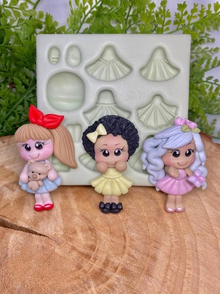Silicone Mold Little Dresses - Vestidinhos - Collection Vanessa de Col